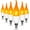 6PC-Yellow, variant on DISEN Upgraded 6 Pack LED Flame Light Bulbs, 3 Modes Flickering Light Bulbs, E12 Chandelier Base Candle Fire Light Bulb for Halloween, Christmas, Party, Porch, Indoor & Outdoor Home Decoration