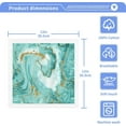 thumbnail image 4 of GZHJMY 4 PCS Turquoise Marble11 Towels Cotton Washcloths Set,Quick Drying & Absorbent Soft Bathroom Hand Towel Lightweight & Portable Fingertip Towel, 4 of 7