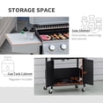 thumbnail image 5 of Outsunny 4 Burner Propane Gas Grill with Side Burner, 48,000 BTU Steel Outdoor Barbecue, Wheels, Warming Rack, Shelf, Cabinet, Thermometer, Silver, 5 of 9