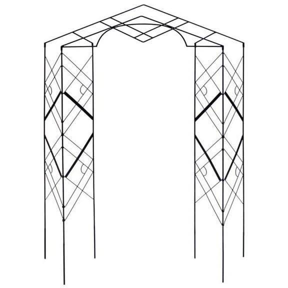 Achla Designs FT-46 Athena Wrought Iron Graphite Garden Trellis