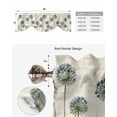 thumbnail image 6 of Tie Up Valance Curtain for Kitchen, Dandelion Flower on Vintage Letter Rod Pocket Short Curtains Adjustable Tie-Up Shade Valances, Watercolor Floral Window Treatment for Bathroom Living Room Bedroom, 6 of 7