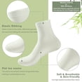 thumbnail image 6 of SERISIMPLE Women Thin Ankle Socks Bamboo Crew Lightweight Soft Breathable Socks 5 Pairs (Off White, Large), 6 of 6