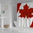 thumbnail image 3 of Coolnut Shower Curtain Set with Hooks Diagonal Canadian Flag Polyester Waterproof Bath Curtain72" x 72", 3 of 6