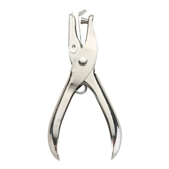 Portable Metal Hole Puncher Round Single Hole Punching Tool 8 Sheet Capacity with Chip Tray for DIY Binder Papers Cards