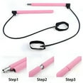 thumbnail image 3 of BESTSKY 2 Pcs Pilates Bar Home Gym Workouts Stainless Steel Stick Squat Yoga Pilates Flexbands Kit Pilates Bar Kit with Resistance Bands for Women & Men Pink and Purple, 3 of 7