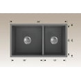 thumbnail image 1 of American Imaginations 34-in. W CSA Approved Grey Granite Composite Kitchen Sink With 2 Bowl, 1 of 1
