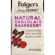 Folgers Simply Gourmet Natural Chocolate Raspberry Ground Coffee, 10 Ounces
