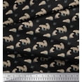 thumbnail image 2 of Soimoi Black Rayon Fabric Bear Animal Print Fabric by Yard 56 Inch Wide, 2 of 3