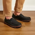 thumbnail image 3 of OLUKAI Mens Moloa Leather Slip On Shoe (Black-Toffee, 9.5), 3 of 5