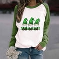 thumbnail image 2 of YABCSAZ Long Sleeve St Patrick's Day Shirts Women's Lucky Irish Sweatshirts Long Sleeve Sequin Shamrock Clover Printed Irish Pullover Casual Loose Oversize Charms Shirts Blouse Paddy's Day Tops, 2 of 7