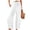 White, variant on High Waisted Drawstring Cropped Pants for Women Casual Loose Fit Trousers with Curved Split Hem and Side Pockets Summer Lightweight Pants for Beach and Daily Wear White XXL