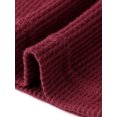 thumbnail image 6 of DARING DIVA Women's Plus Women's Waffle Tunic Tops  Button V Neck Casual Blouse 2X Wine, 6 of 6