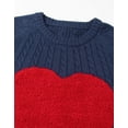 thumbnail image 6 of Heart Sweaters for Women Valentine's Day Fleece Heart Patch Cable Knit Pullover Sweater Shermie, 6 of 8