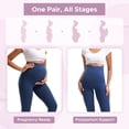 thumbnail image 5 of INNERSY Maternity Leggings Over the Belly High Waisted Pregnancy Yoga Pants for All Stages(L,Dark Blue), 5 of 9