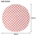 thumbnail image 6 of Red Strawberry Plants Pink Pattern Round Tablecloth 60"x60",Wrinkle Wipeable Table Cloth for Kitchen Dining Room Picnic Patio Party, 6 of 6