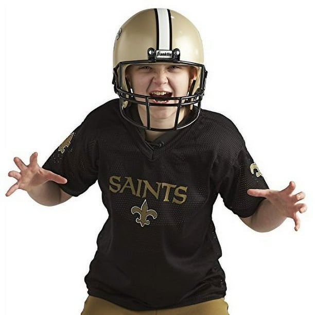 Conjunto de uniforme de futbol americano para ninos de los New Orleans Saints de Franklin Sports Disfraz de futbol de la NFL para ninos y ninas Incluye casco camiseta y