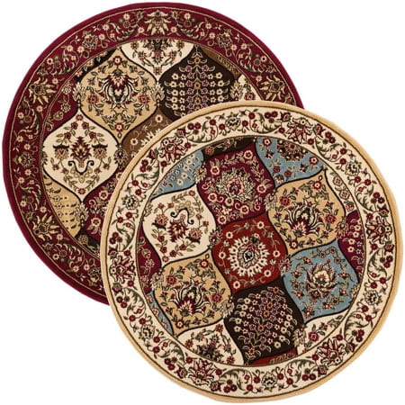 Victorian Trellis - Well Woven Victorian Panel Oriental Border Lattice Trellis Area Rug (5'3 Round)