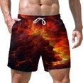 thumbnail image 1 of Colorful Flame Pattern Shorts Pants Men 3D Printed Board Shorts Summer Hawaiian Swimsuit Cool Surfing Swim Trunks Short Pant, 1 of 5