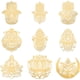 thumbnail image 1 of 9 pegatinas de orgonita de la Mano de Fátima, pegatinas de metal doradas, pegatinas decorativas, pegatinas autoadhesivas doradas., 1 of 9