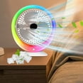 thumbnail image 6 of Qocolhg Small Personal Desk Fan with Color Running Lamp,High Speeds Portable Table Fan 180° Tilt,USB Rechargeable Battery Powered Fan,Quiet Cooling Fan for Bedroom Home Office Outdoor Camping Fan, 6 of 9
