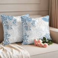 thumbnail image 2 of Light Blue Coastal Outdoor Waterproof Pillow Covers, Grey Beige Coral Starfish Nautical Decorative Square Throw Pillowcase Sofa Cushion Sham for Patio/Couch/Chair, 18"x18" 2 Pack, 2 of 8
