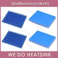 thumbnail image 1 of 30*40*5mm Without or With Thermal Pad Aluminum Heatsink Cooler Radiator Cooling For Raspberry Pi 4 Model B CPU Blue Without Pad 8pcs, 1 of 6