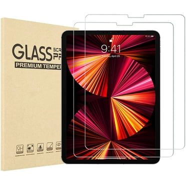 [2 Pack] EpicGadget Screen Protector for iPad Pro 11 (2022 and 2021 Release), Tempered Glass Screen Protector Face ID Compatible/High Definition/Scratch Resistant for Apple iPad Pro 11 (2022/2021)