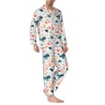 thumbnail image 2 of Susaid Sea Life 1 Print Men's Long Sleeve Pajama Set, Two-Piece Button-Down Loungewear PJs Set, Comfortable Sleepwear for Relaxation-Medium, 2 of 7
