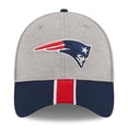 thumbnail image 2 of Men's New Era Heather Gray/Navy New England Patriots Striped 39THIRTY Flex Hat, 2 of 5