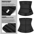 thumbnail image 3 of Vaslanda Women Workout Waist Trainer with Adjustable Double Straps, Weight Loss Faja Breathable Latex Snug Fit Belly Belt with Zipper, 3 of 6