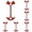 Red, variant on Fishbone Tent Stakes, Aluminum Ground Anchor Peg, Canopy Rope Buckle 3 × 1.4 Inch Lengthened Deck Nail Secure Camping Tent Hiking Sun Shade Outdoor Yard Stable Installation Hardware Fitting,Black
