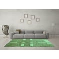 thumbnail image 3 of Ahgly Company Machine Washable Indoor Rectangle Abstract Turquoise Blue Modern Area Rugs, 5' x 8', 3 of 4