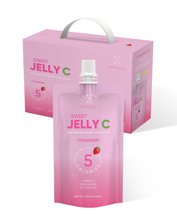 Everydaze Sweet Jelly C Konjac Jelly, Strawberry, Box of 10 Packs