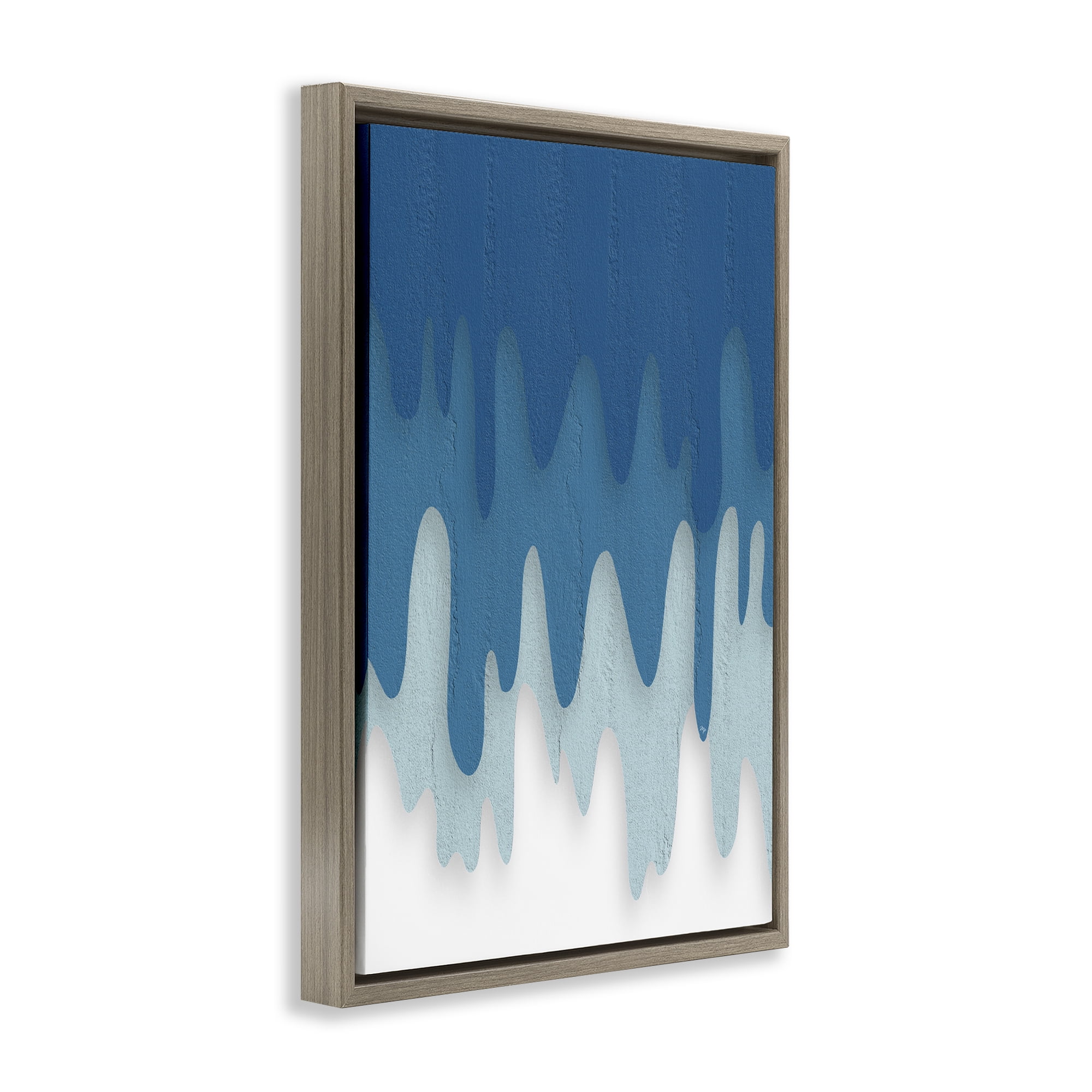 Stupell Industries Water Wave Fluid Contour Brown Framed Floater Canvas Wall Art, design by Martina Pavlova