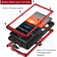 thumbnail image 3 of Camera Cover Case Compatible Samsung Galaxy S22 Ultra Case with Screen Protector Metal,Shockproof Dustproof Phone Case for Galaxy S22 Ultra Case Samsung S22 Ultra Case with Kickstand Red, 3 of 15