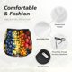 thumbnail image 4 of Balery Halloween Fruit Platter Pantalones cortos deportivos para mujer con forro y dos bolsillos, elásticos, para entrenamiento, gimnasio, yoga-X-Large, 4 of 7