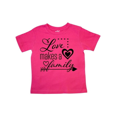 

Inktastic Love Makes a Family- hearts and arrow Gift Toddler Boy or Toddler Girl T-Shirt