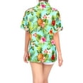 thumbnail image 3 of LA LEELA Women's Button Down Blouses Short Sleeve Womens Button up Tropical Vacation Summer Beach Party Dress Hawaiian Shirts for Women XXL Pineapple, Autumn Green, 3 of 5