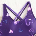 thumbnail image 7 of CAICJ98 Girls One Piece Swimsuits Cut Out Spaghetti Straps Bathing Suit for Girls Floral Beach Swimwear (Dark Purple,10-11 Years), 7 of 7