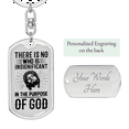 thumbnail image 2 of The Purpose Of God Stainless Steel or 18k Gold Premium Swivel Dog Tag Keychain, 2 of 10