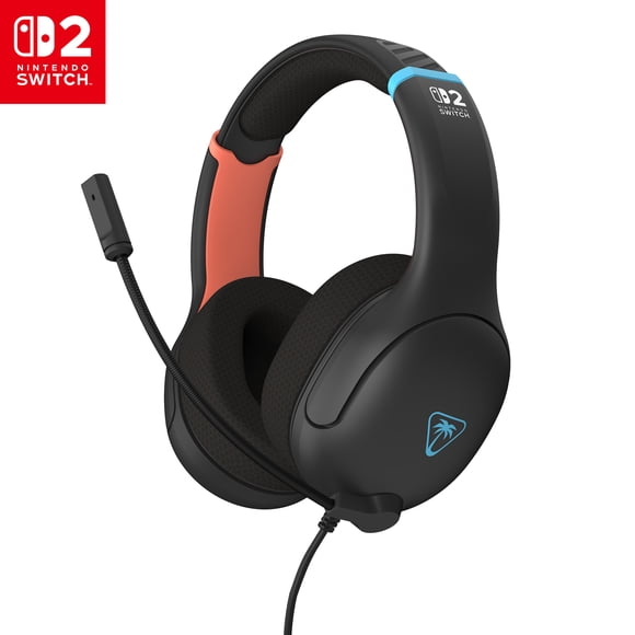 Casque de gaming filaire Turtle Beach Airlite Fit (Charcoal Black) - Sous licence officielle pour Nintendo Switch 2, Nintendo Switch - Durable, léger