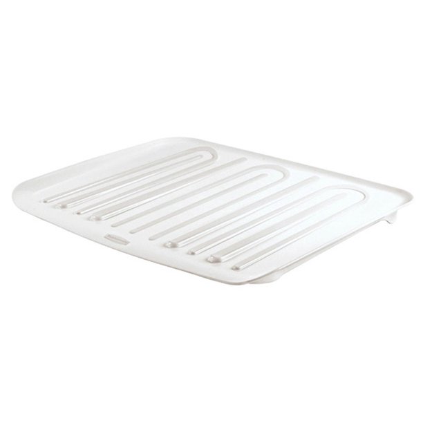 Rubbermaid 1182MAWHT Dish Drainer Tray, Plastic