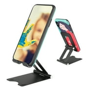 Cell Phone Stand Holder, 2020 Update Desktop Cellphone Cradle Dock with Anti-Slip Base and Convenient Charging Port Fit for iPhone Samsung iPad Android Smartphones 4-10 inch Devices