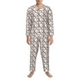 thumbnail image 3 of Sikiie Cute Baseball Mens Pajama Set, Soft Warm Long Sleeve Sleepwear, Cozy Button-Down Pjs for Men-, 3 of 7