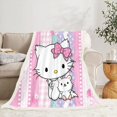 thumbnail image 1 of Hello Kitty Anime Printed Blanket  Plush Kawaii Furry Blankets Fleece Microfiber Fabric Suitable For Children And Adults ZR, 1 of 7