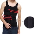 thumbnail image 3 of SAYOO Men Firm Slimming Undershirt Weight Loss Compression Support Vest Body Shape T-Shirt, 3 of 5