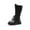 Black*, variant on Children Girls Boots Fashion Knee High Leather Lace Up Tall Boots Solid Color Slip-Resistant Daily Wear Fashion Vacation Shoes