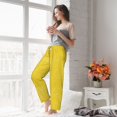 thumbnail image 6 of Picia Yellow Glitter Womens Soft Woven Cotton Elastic Waistband Sleep Pajama Pant Lounge Sleep Pant With Pockets And Drawstring-Small, 6 of 9