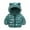 Green, variant on Kids Jackets for Girls Boys Toddler Baby Cute Cartoon Dinosaur Pattern Windproof Padded Jacket Hooded Coat