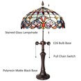thumbnail image 7 of Tiffany Table Lamp 16" Wide Handmade Stained Glass Lamp Shade 2 Light Vintage Table Lamp for Living Room Bedroom, 7 of 7